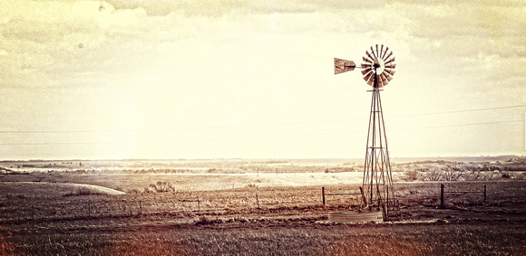 Windmill on Kelso Road 4 in Vintage Sketch