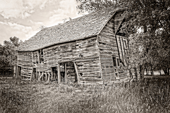 10 White Barn-006571 2 PL1AddCloudsBWsketch_2