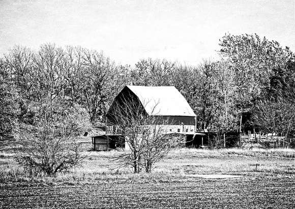 Alexanders Barn in Black and White