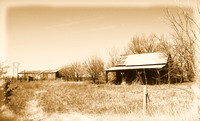 Farm at the Wilsey Corner in Sepia