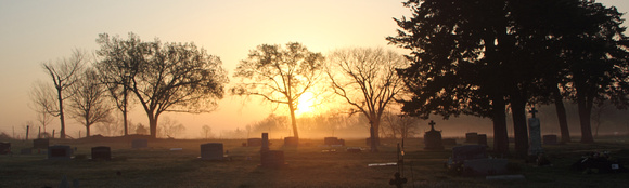 Cemetery in Fog 1